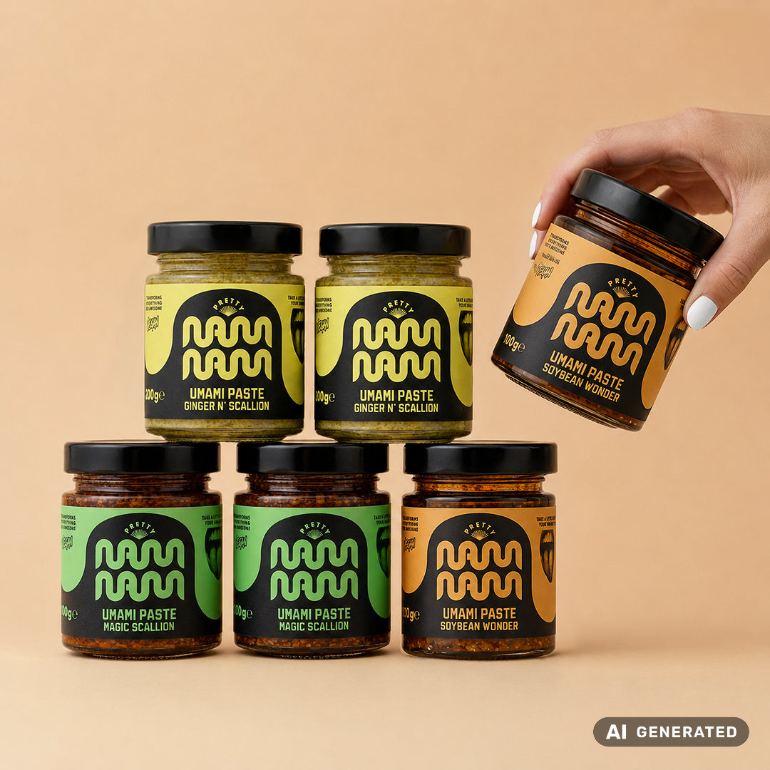 Sechs Gläser Umami Paste von Pretty NamNam: Ginger n&
